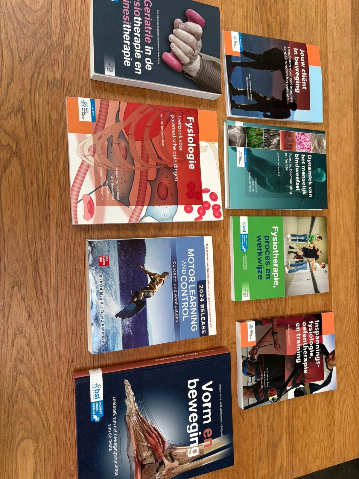 Fysiotherapie boeken pakket 1e jaar, Boeken, Partijen en Verzamelingen, Ophalen, Zo goed als nieuw, School, Studie en Wetenschap