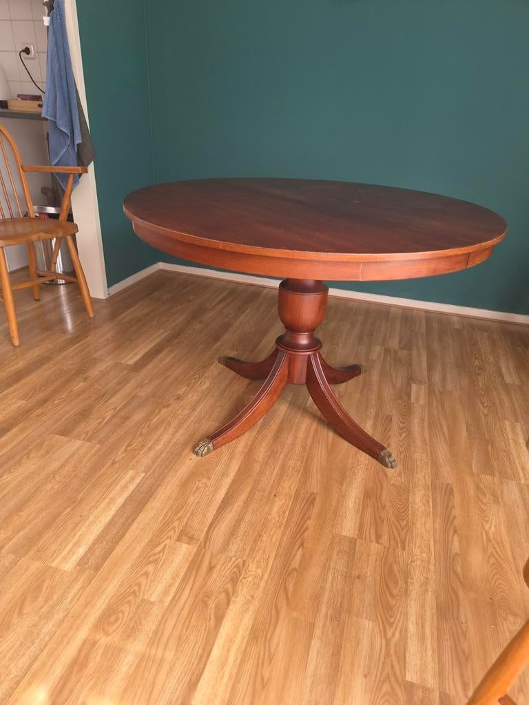 Antieke ronde eettafel, Antiek en Kunst, Ophalen of Verzenden