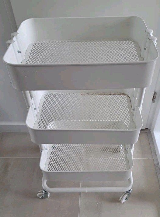 Ikea RÅSKOG Roltafel - Wit, 3 Niveaus, Ophalen, Gebruikt