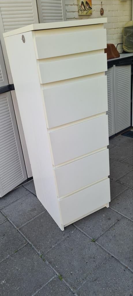 IKEA Malm Ladekast met Spiegelglas, Gebruikt, 5 laden of meer, 100 tot 150 cm, 25 tot 50 cm
