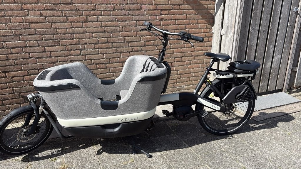 Gazelle Makki Load Connect 2023 – 500Wh accu + huif GPS, Ophalen, Gebruikt, 3 kinderen, Elektrisch
