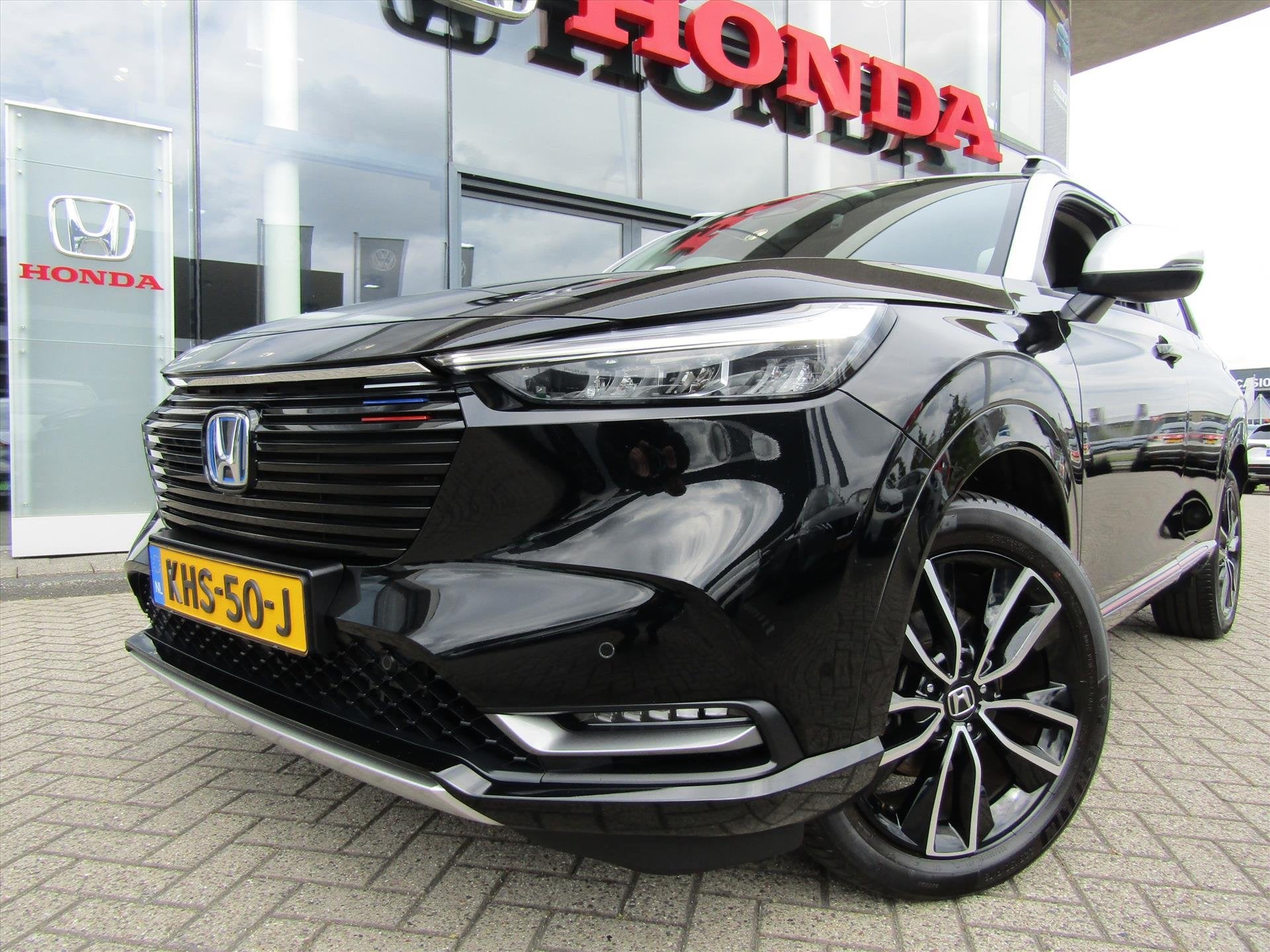 Honda HR-V 1.5 i-MMD 131pk CVT Advance Style, Auto's, Dealer onderhouden, Leder en Stof, Zwart, Bedrijf