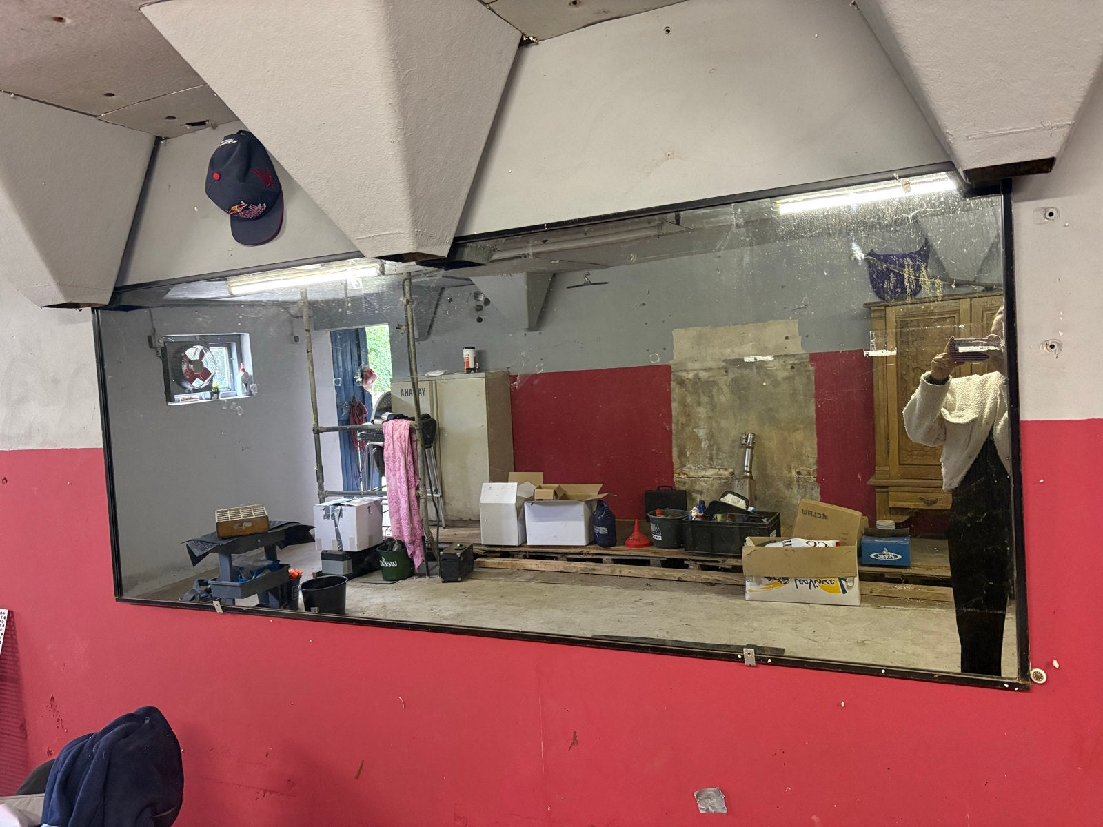Grote spiegel voor sportschool of dansstudio, Ophalen, Gebruikt, 125 cm of meer, Minder dan 100 cm