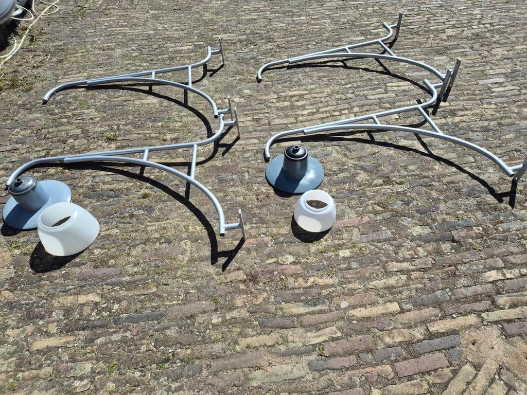 4x Straatlamp stallamp TB 200 buitenlamp lamp compl + beugel, Ophalen, Netvoeding, Minder dan 50 watt, Wandlamp