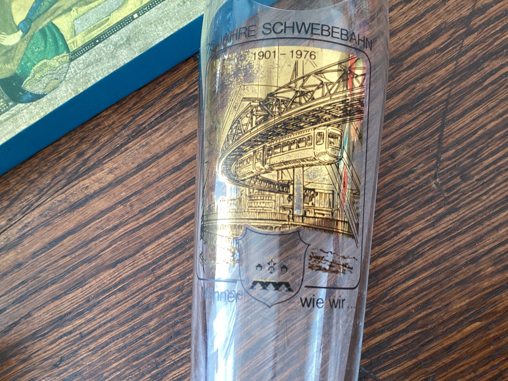 Schwebebahn 1901 - 1976 kristal champagne glas, Verzamelen, Spoorwegen en Tramwegen, Ophalen of Verzenden, Zo goed als nieuw, Trein