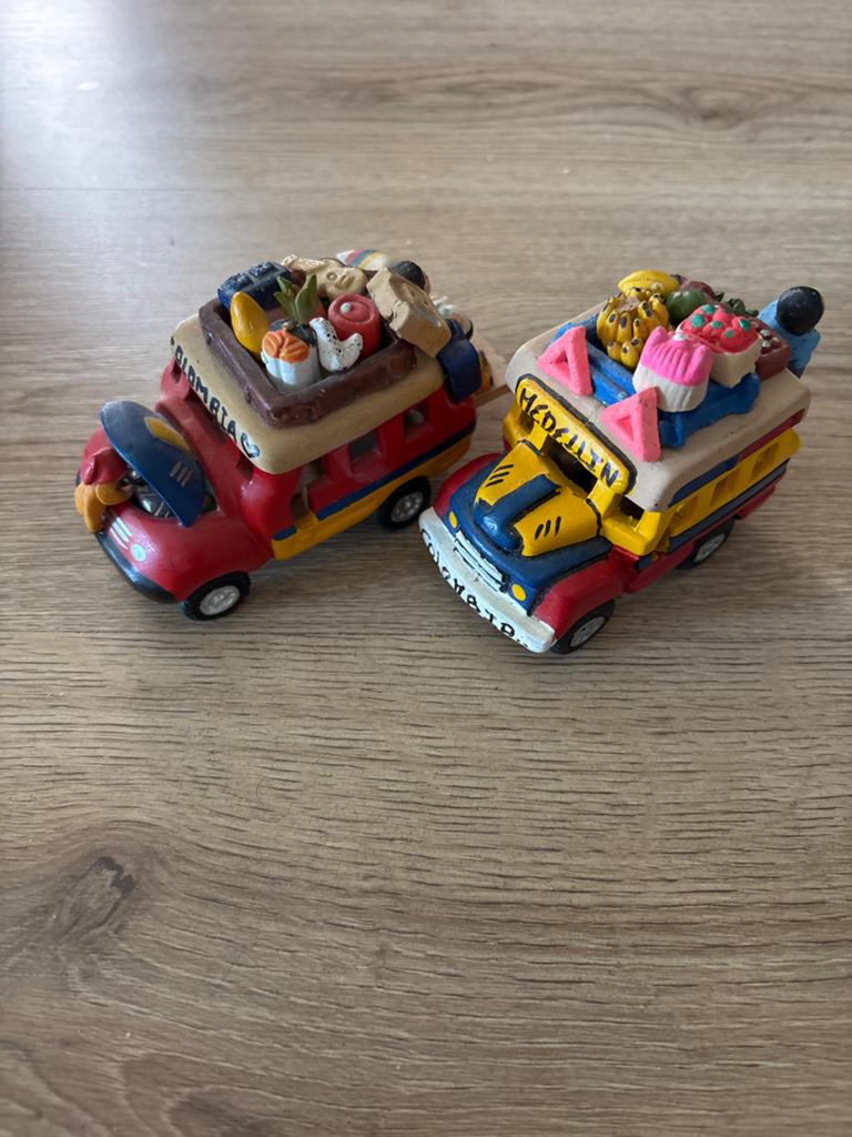 Set van 2 Colombiaanse Chiva bussen - Handgemaakt, Ophalen of Verzenden, Zo goed als nieuw