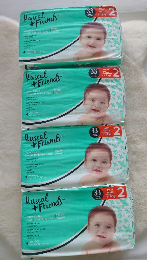 4 pakken luiers à 33 stuks zonder latex, Verzenden, Nieuw