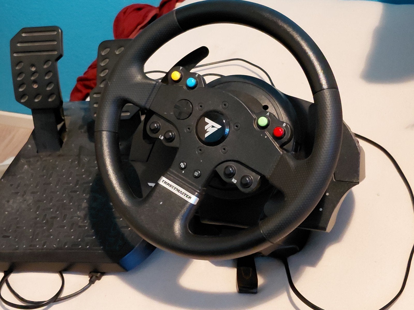 Thrustmaster TMX + pedalen, Racestuur, Force feedback, Ophalen of Verzenden, Zo goed als nieuw