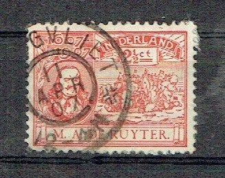 Nederland 1907 nr 89 Michiel de Ruyter HOOGVLIET, Verzenden, Gestempeld, Overige thema's