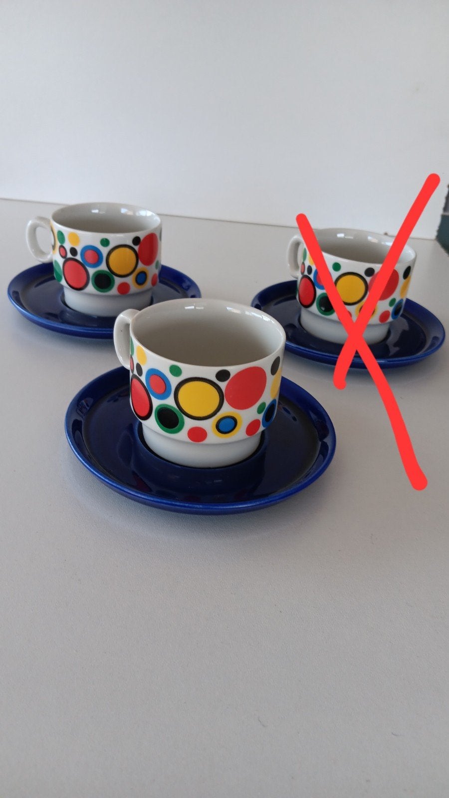 2 retro kop en schotels., Ophalen of Verzenden, Huis en Inrichting