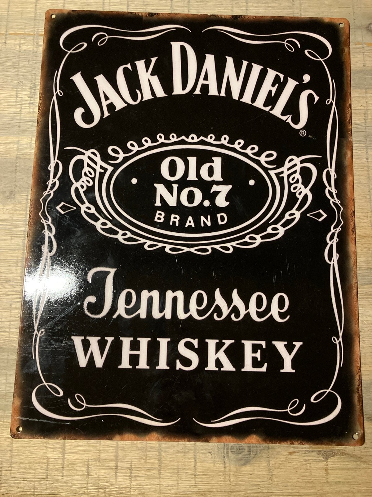 Jack Daniel's Old No. 7 Tennessee Whiskey Metalen Bord, Verzamelen, Ophalen of Verzenden, Reclamebord
