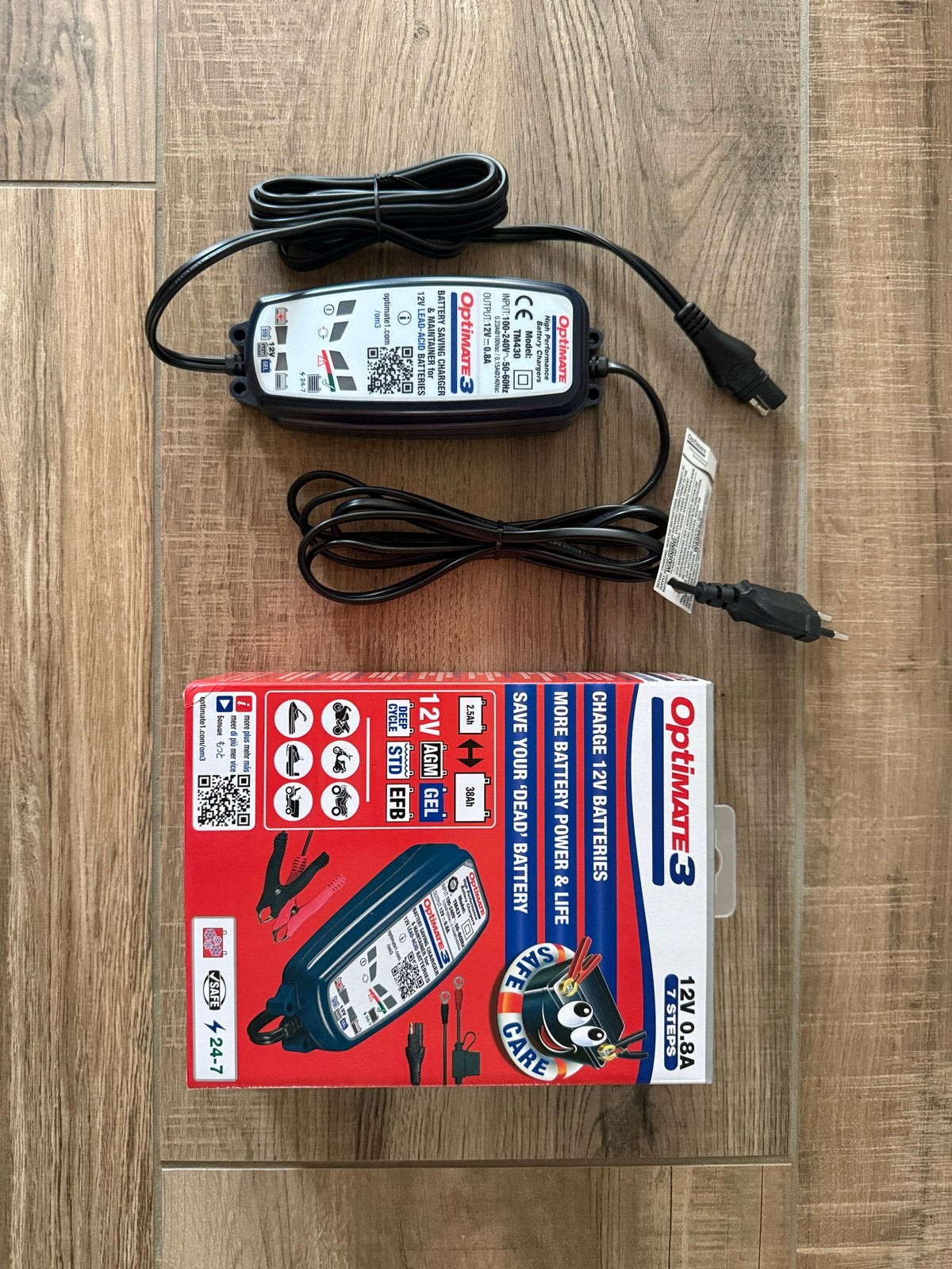 Optimate 3 Acculader 12V 0.8A - zo goed als nieuw in doos, Ophalen, Zo goed als nieuw