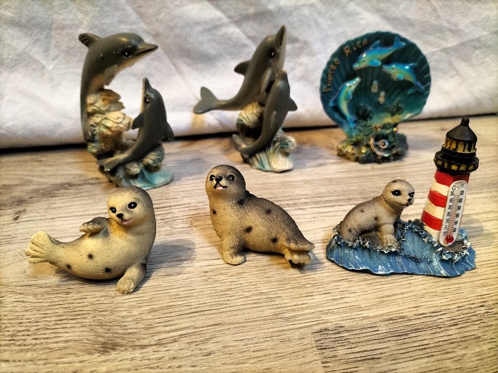 dolfijn dolfijnen zeehond zeehonden beeldjes, Verzamelen, Beelden en Beeldjes, Ophalen of Verzenden, Zo goed als nieuw, Overige typen