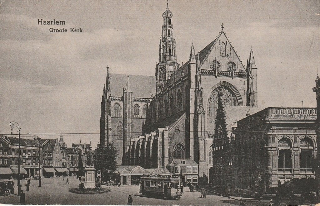 Haarlem Groote Kerk tram, Ophalen of Verzenden, Voor 1920, Ongelopen, Noord-Holland