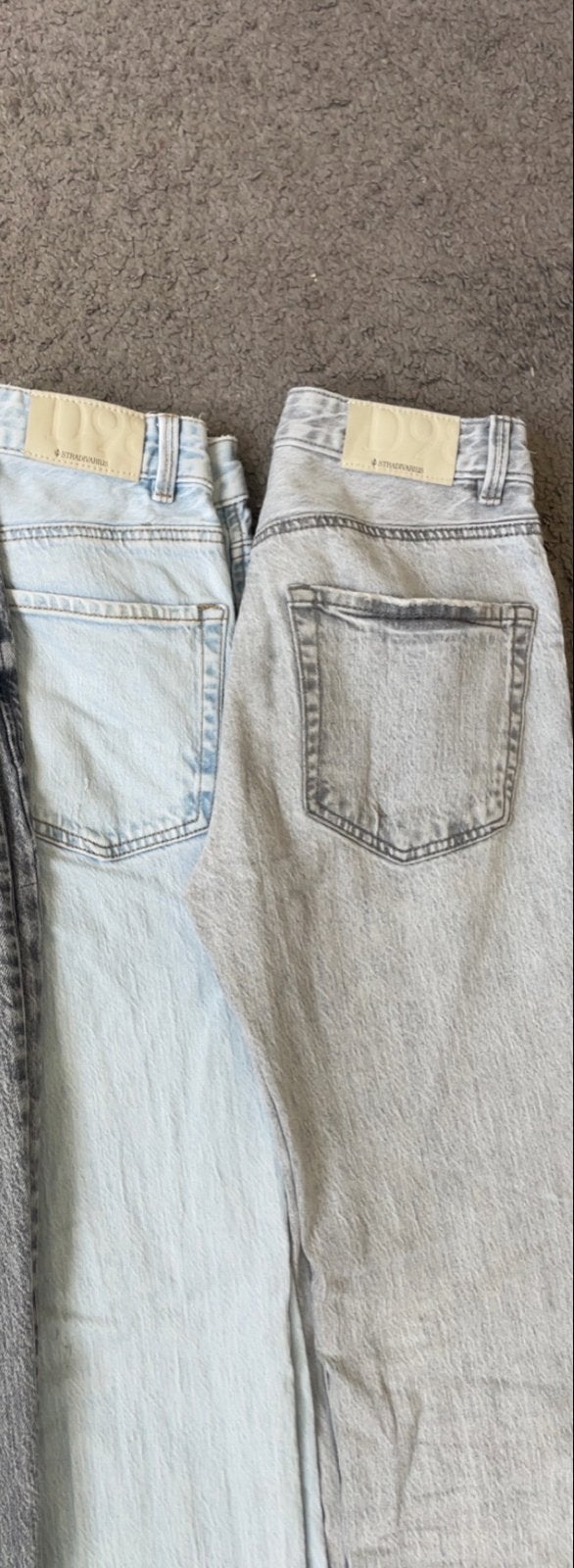 Stradivarius jeans lichtblauw en grijs, Ophalen, Gedragen, Blauw, W27 (confectie 34) of kleiner