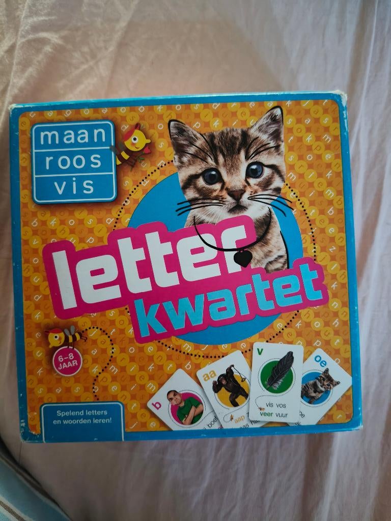 Letter kwartet Maan Roos Vis, Vijf spelers of meer, Ophalen of Verzenden, Zo goed als nieuw, Zwijsen