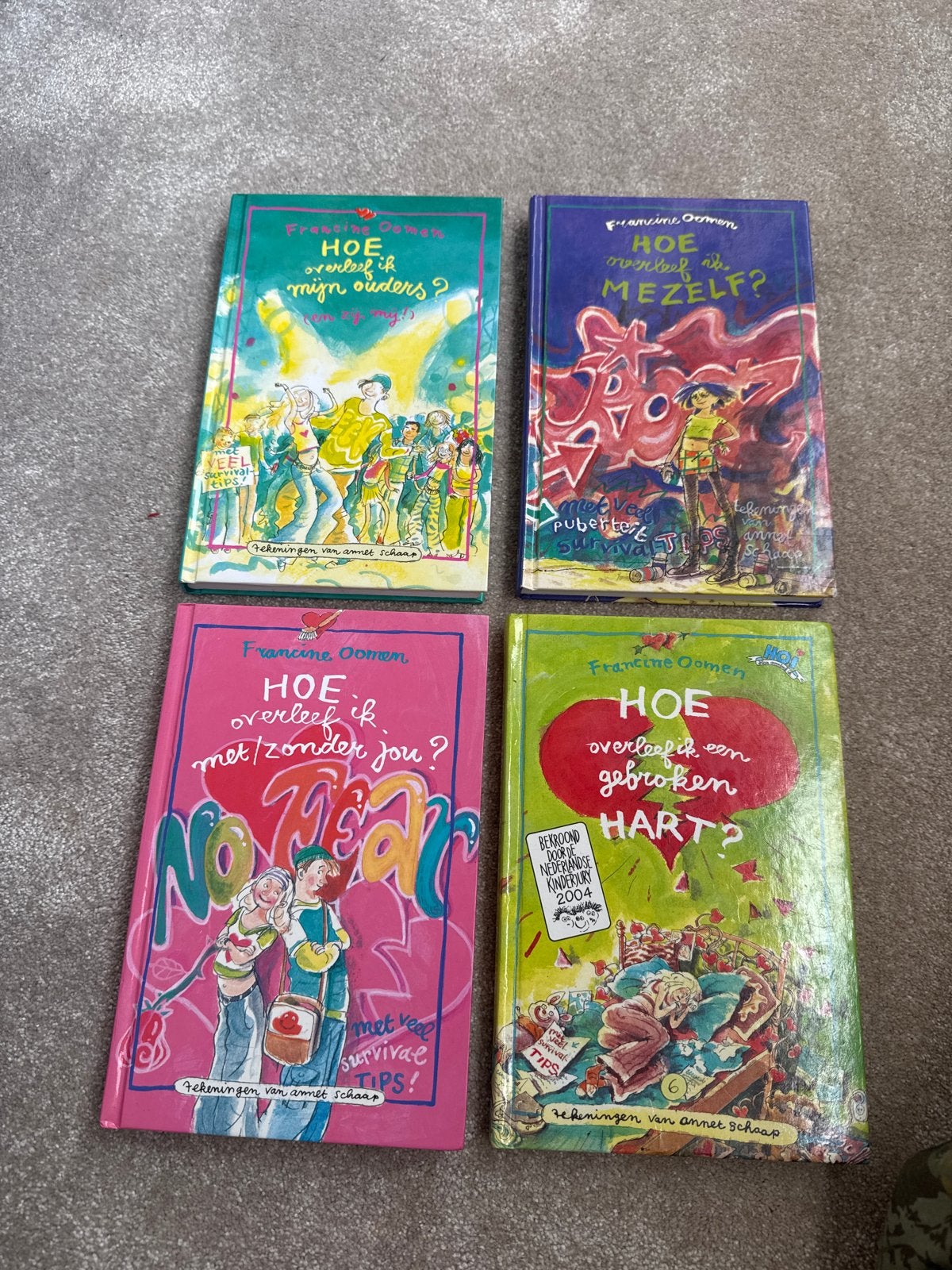 Hoe overleef ik... serie - Francine Oomen (4 boeken), Ophalen, Gelezen, Fictie