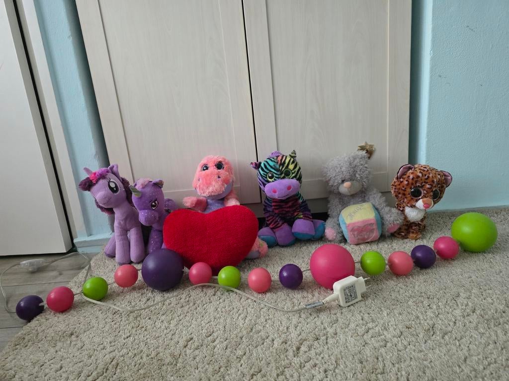 Diverse knuffels met of zonder lamp - Zo goed als nieuw, Paars, Eenhoorn, Met licht, Ophalen of Verzenden