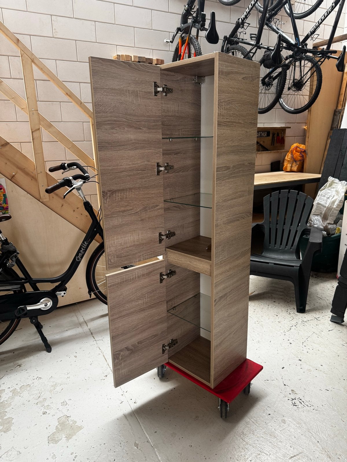 Badkamer Kolomkast 160x35x35 cm met Softclose Deuren, Ophalen, Minder dan 50 cm, Kast, Kast