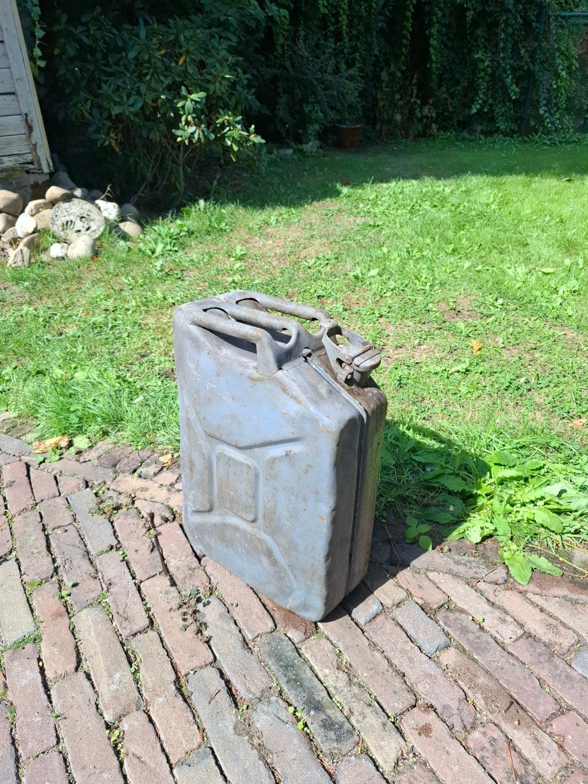 Vintage Jerrycan - Oude Metalen Brandstofkan, Ophalen of Verzenden