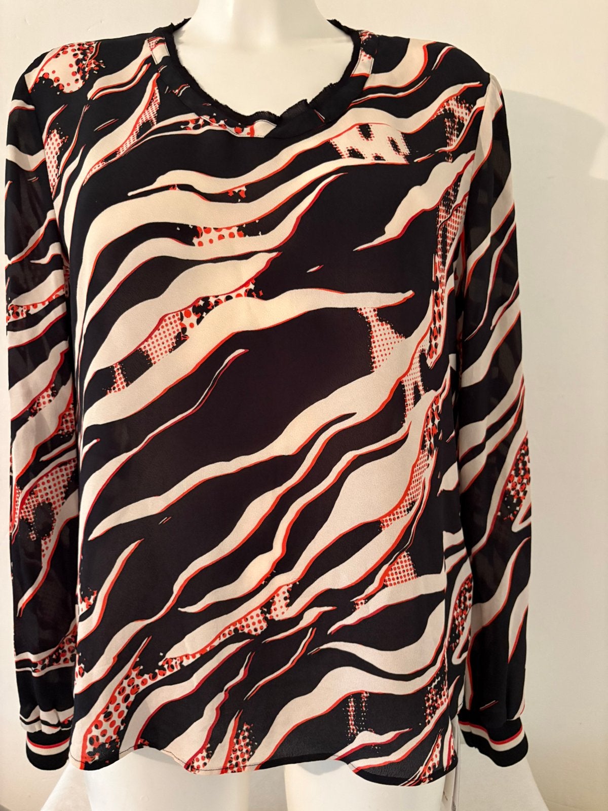 Marccain blouse mt N3 (38), Kleding | Dames, Verzenden, Nieuw, Maat 38/40 (M), Zwart