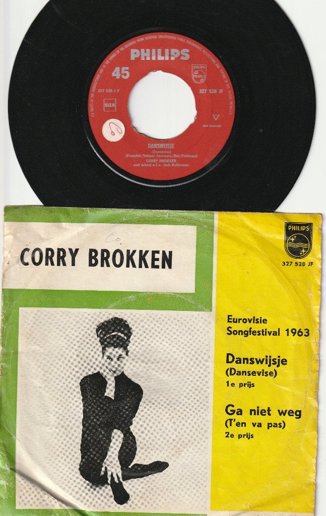 Corry Brokken- Danswijsje & Ga Niet Weg songfestival 1963, Ophalen, Gebruikt, Nederlandstalig