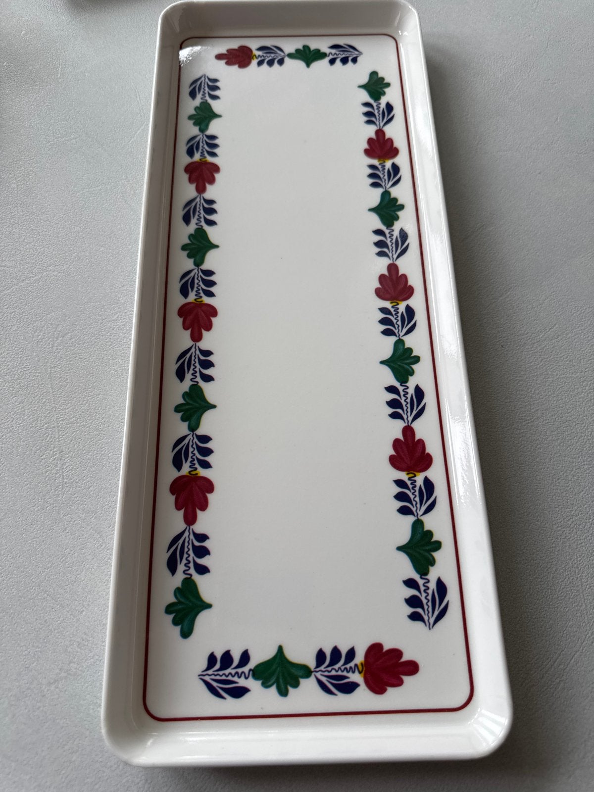Vintage Boerenbont melamine cakeschaal / serveerschaal Mebel, Ophalen of Verzenden