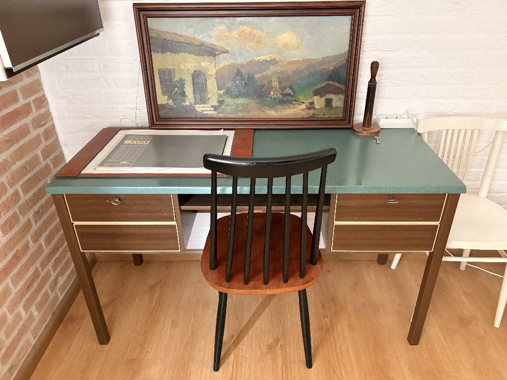 Vintage Bureau, Ophalen, Gebruikt, 120 cm, Computerbureau