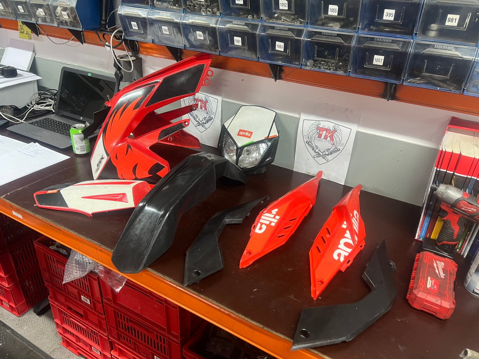 Aprilia sx/rx redlion kappenset, Fietsen en Brommers, Kappenset, Redlion, Ophalen of Verzenden, Zo goed als nieuw