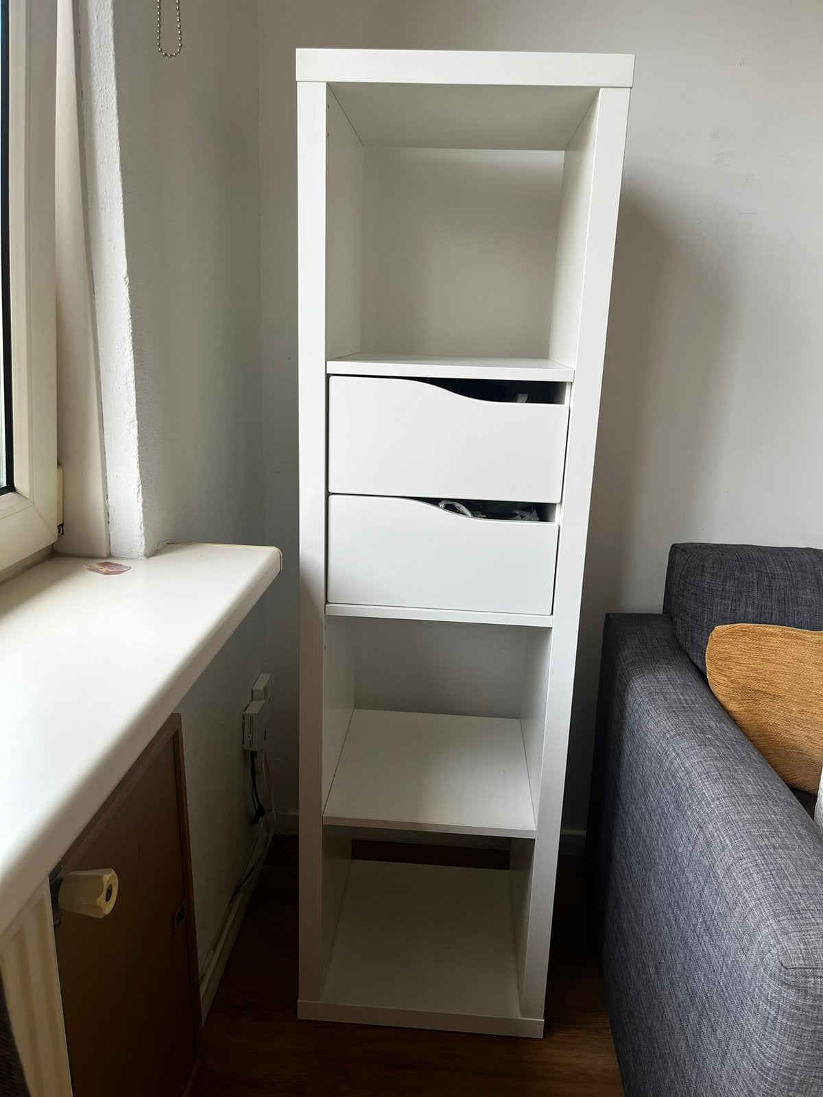 Ikea Kallax 4x1 wit, Ophalen, 50 tot 100 cm, Zo goed als nieuw, Minder dan 100 cm