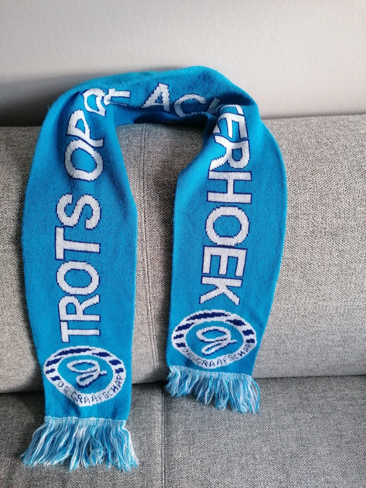 De Graafschap Trots op de Achterhoek Sjaal Superboer
Vi, Ophalen of Verzenden, Zo goed als nieuw, Overige binnenlandse clubs, Vaantje of Sjaal