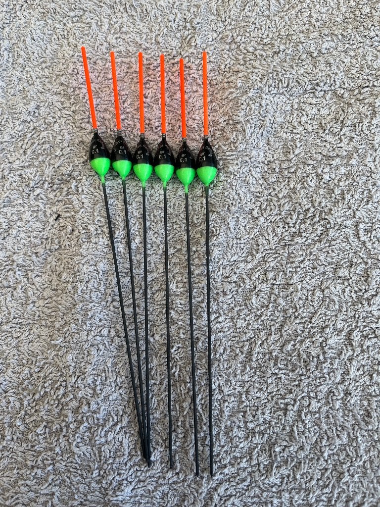 adv 299 / NIEUW set 6 commercial dobbers CF 0,10gr, Ophalen of Verzenden, Nieuw, Dobber of Lood