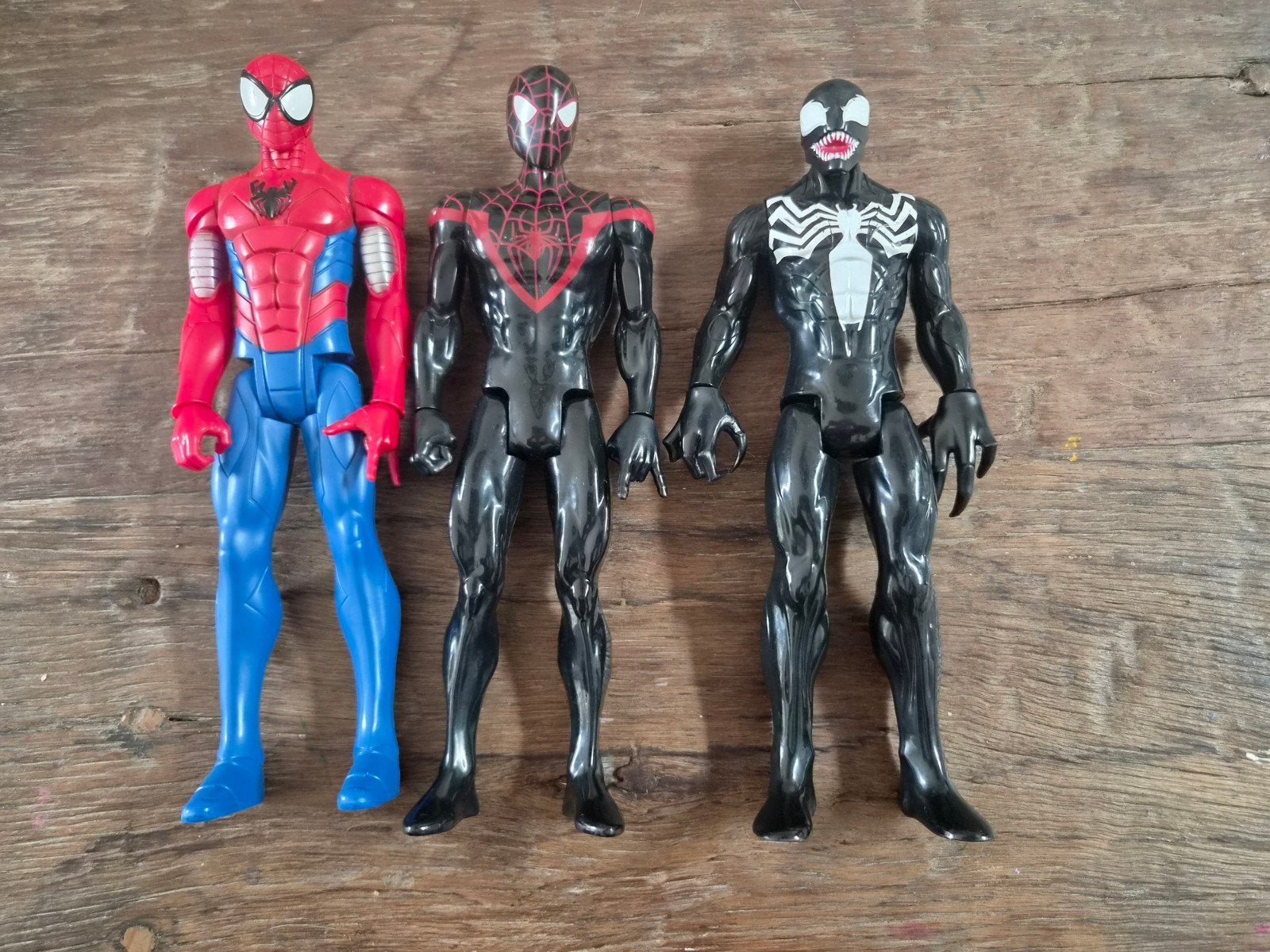 Spider-Man, Miles Morales & Venom actiefiguren set, Ophalen of Verzenden, Gebruikt