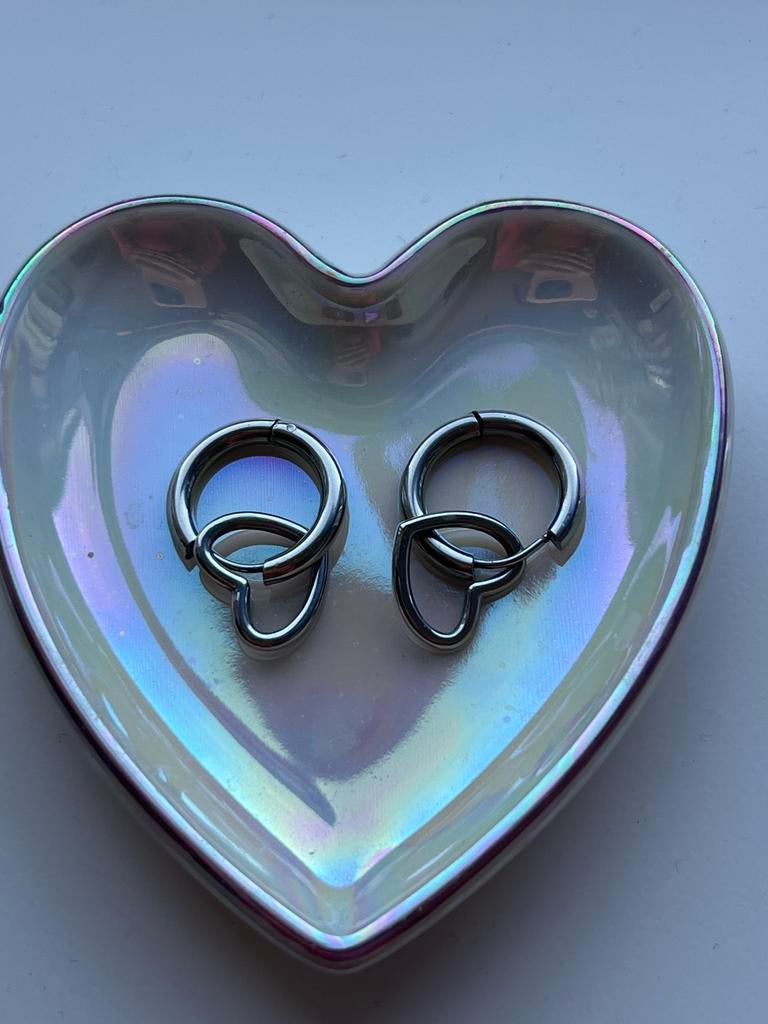 My Jewellery - hartjes oorbellen - Zilver, Sieraden, Tassen en Uiterlijk, Overige materialen, Ophalen of Verzenden, Zilver, Hangers