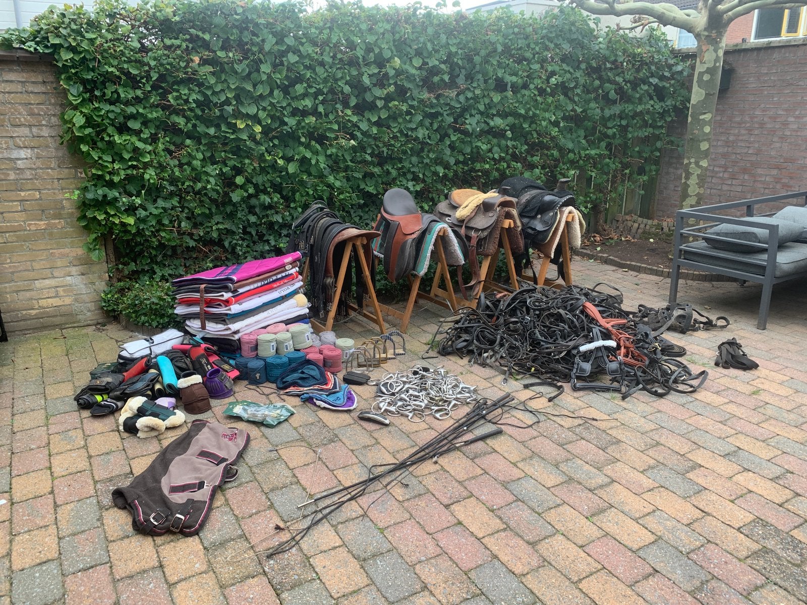 Grote partij paarden spullen, Dieren en Toebehoren, Ophalen, Gebruikt