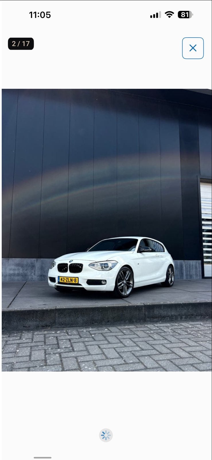 BMW 1-Serie 116I 100KW 3DR 2013 Wit, Auto's, 1-Serie, 4 cilinders, 4 stoelen, Wit
