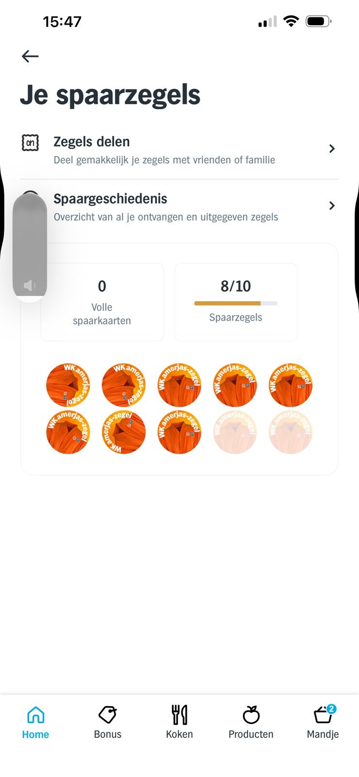 8 badjas WK zegels AH, Albert Heijn, Ophalen