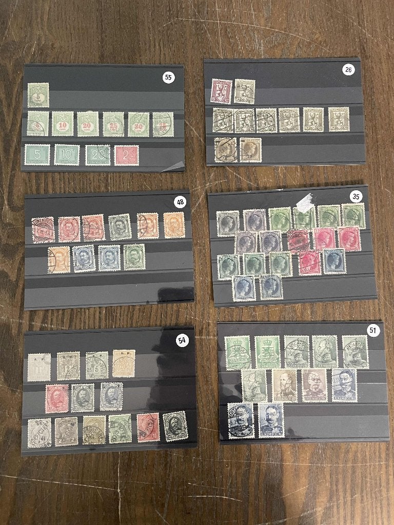 oude postzegels Luxemburg 6 kaarten, Verzenden, Buitenland