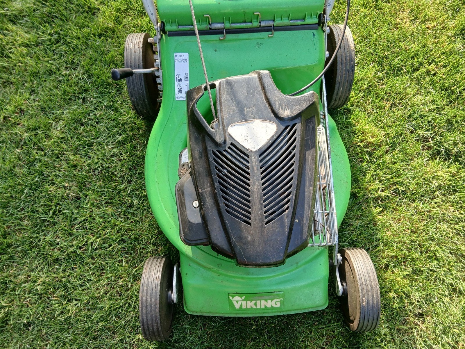 Viking Benzine Grasmaaier met Opvangzak - Goede Staat, Ophalen, Gebruikt, 40 t/m 49 cm, Viking