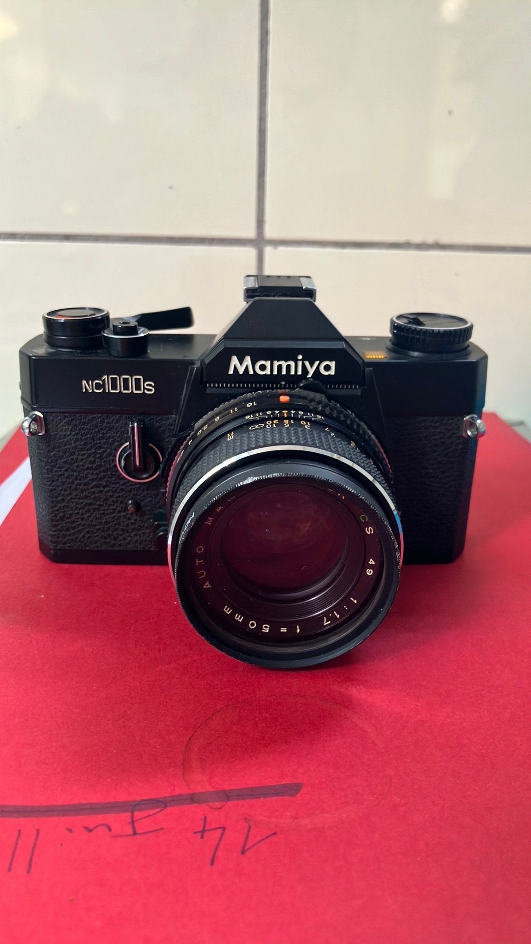 Mamiya nc1000s en lens 50mm 1.7, Audio, Tv en Foto, Fotocamera's Analoog, Ophalen of Verzenden, Zo goed als nieuw, Spiegelreflex