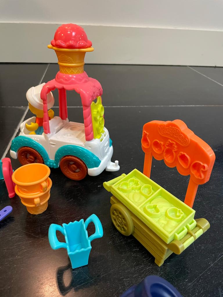 Play-Doh ijscowagen en marktkraam speelset, Ophalen, Gebruikt, Jongen of Meisje