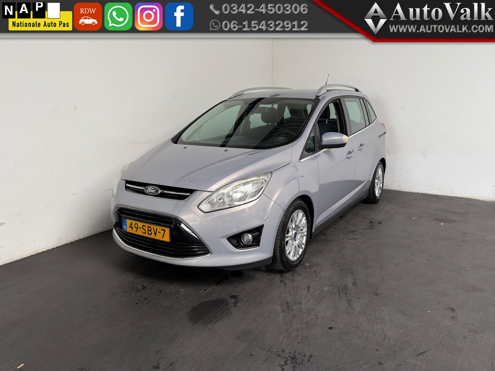 Ford Grand C-Max 1.6 EcoBoost Titanium. APK 06-2027!, Auto's, Voorwielaandrijving, 15 km/l, Gebruikt, 4 cilinders