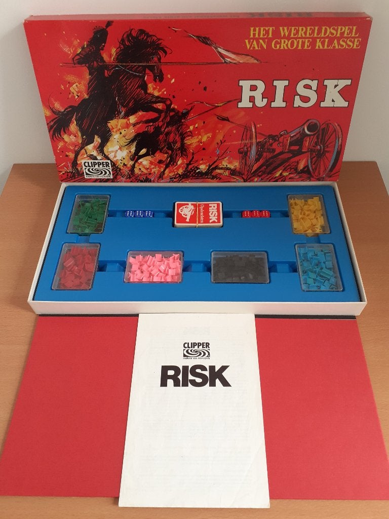 Risk (MOOIE STAAT !) ´rode doos´/1976 (Clipper), Vijf spelers of meer, Ophalen of Verzenden, Zo goed als nieuw, Clipper