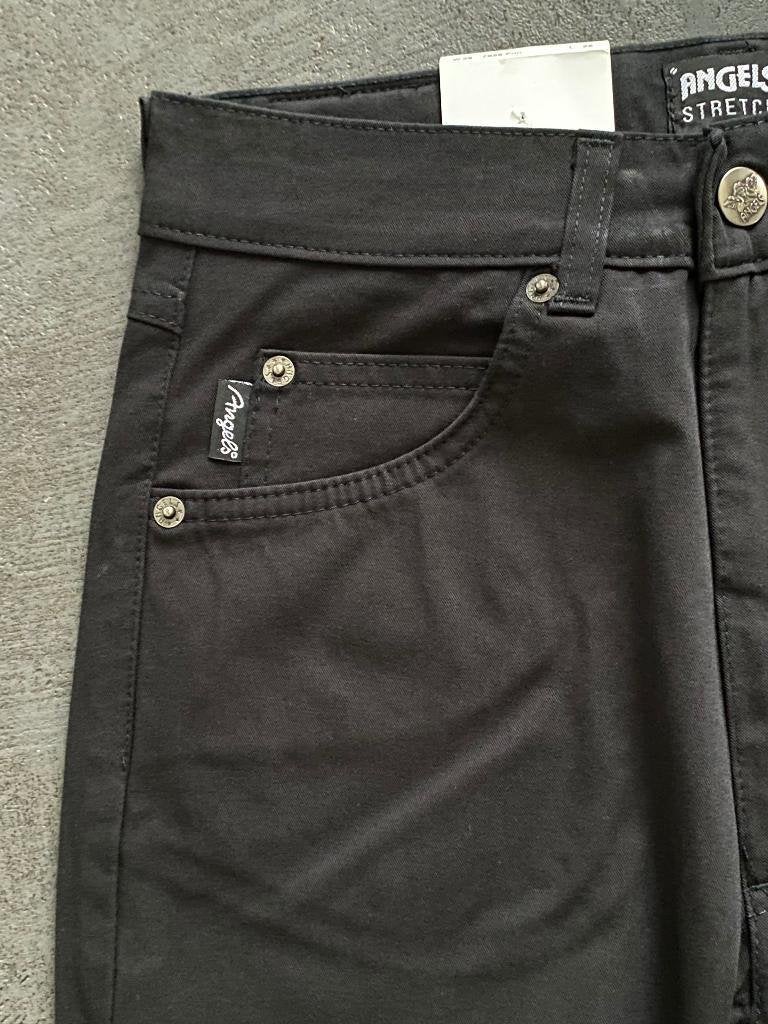 G126 Nieuw: Angels: mt. 36=S Broek  zwart jeans Fun Tapered, Kleding | Dames, Zwart, Nieuw, Ophalen of Verzenden, Angels