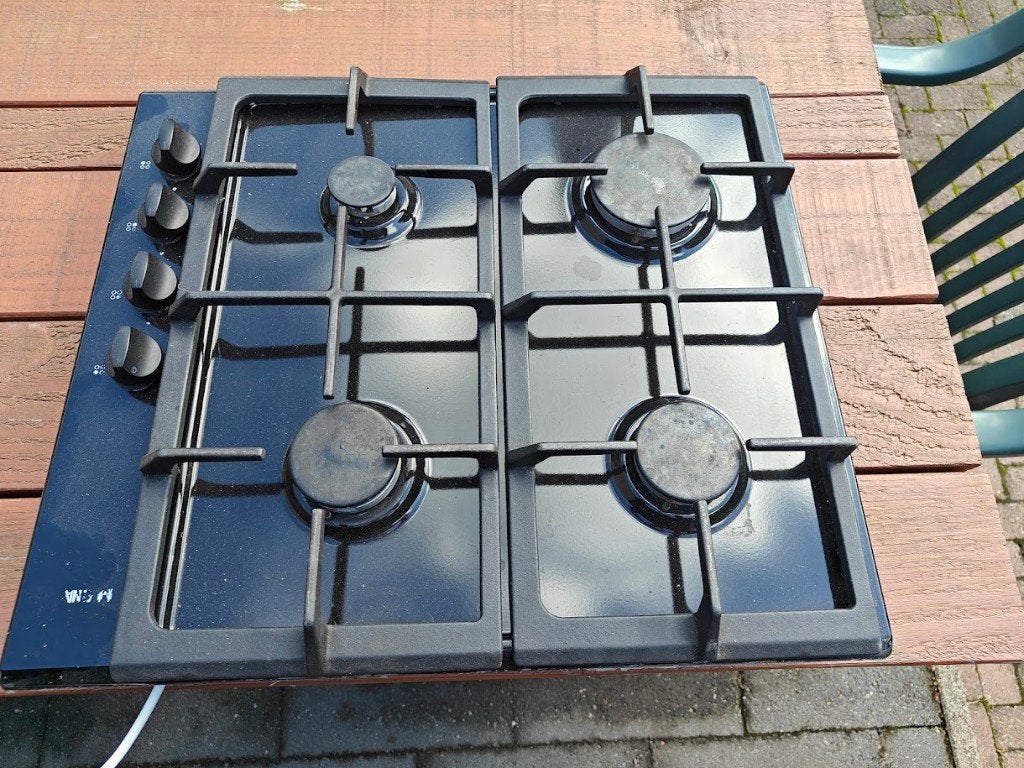 ETNA T110VZTA 4-pits inbouw gaskookplaat – zwart, Ophalen, Gebruikt, 4 kookzones, Inbouw