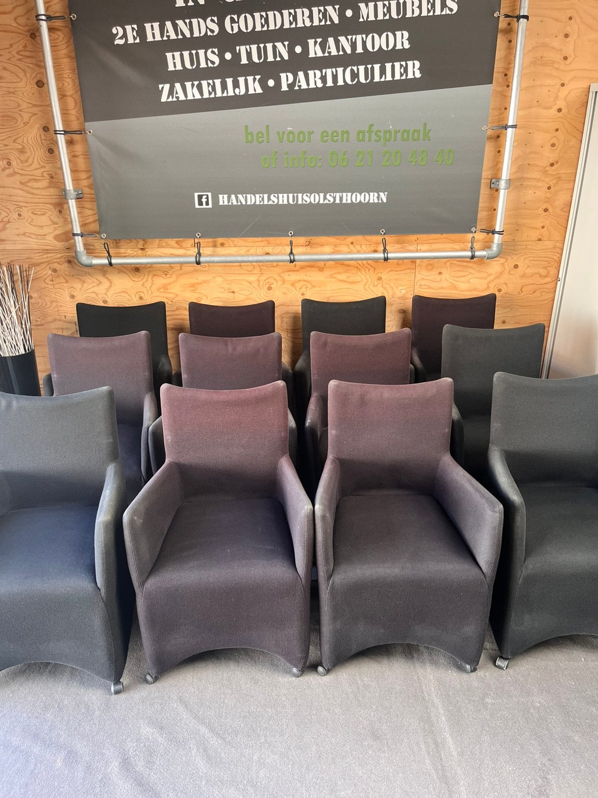 Stoelen Jess design (16 stuks € 100,00 totaal), Huis en Inrichting, Ophalen, Zwart, Xx, Vijf, Zes of meer stoelen