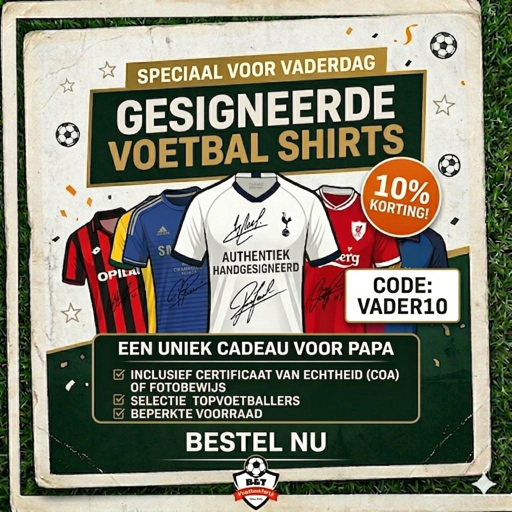Gesigneerde Voetbalshirts - Uniek Cadeau voor Voetbalfans, Verzamelen, Sportartikelen en Voetbal, Buitenlandse clubs, Shirt, Verzenden