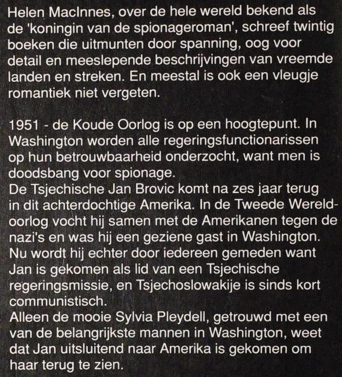 Dreiging uit Praag - Helen MacInnes (1992), Verzenden, Zo goed als nieuw