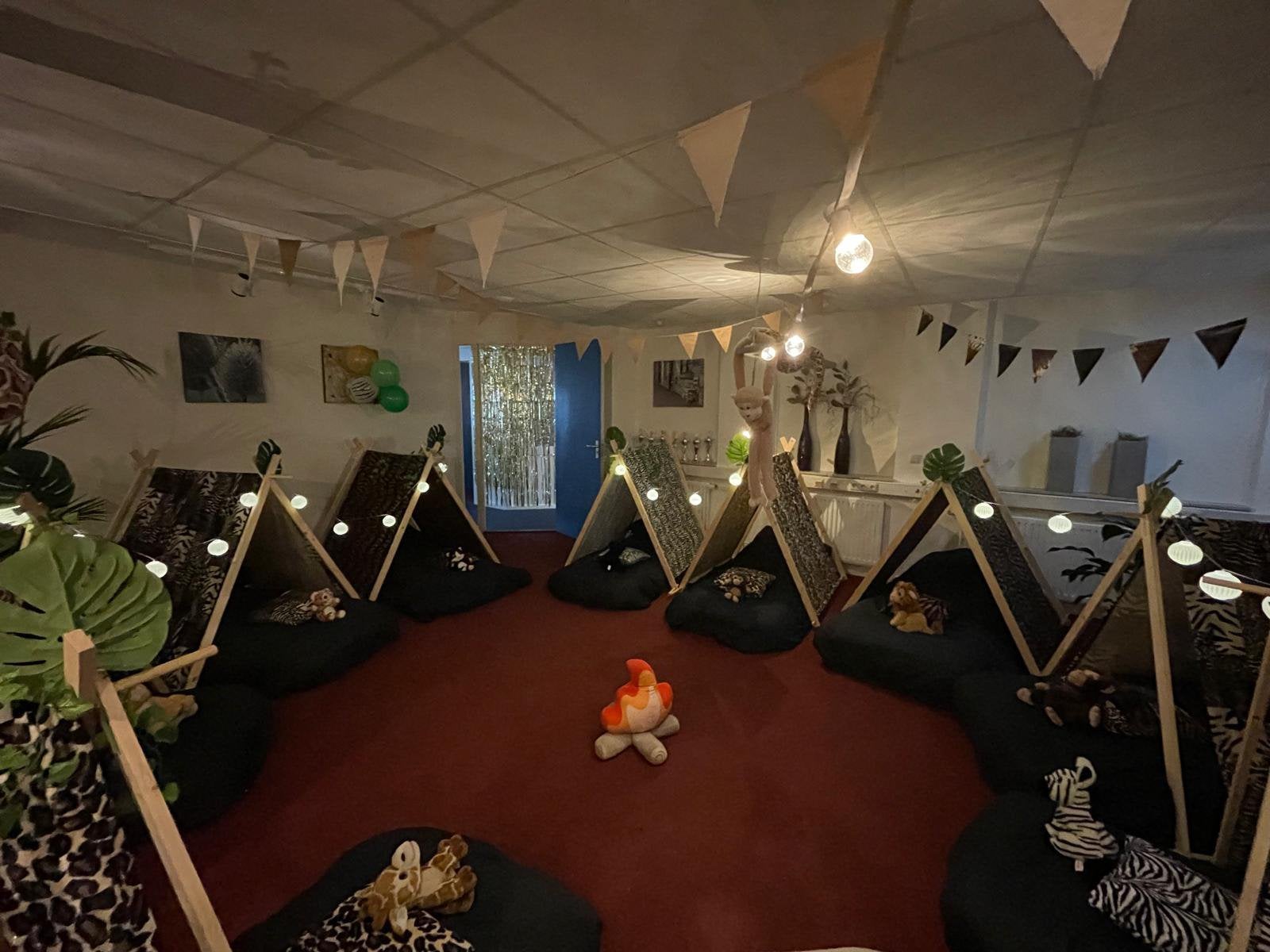 Slaapfeestje huren thema Jungle, Ophalen