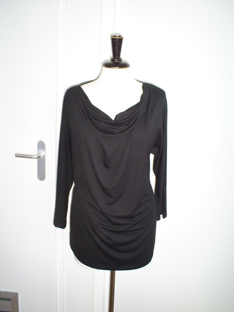 NIEUW __ EXPRESSO top mt. 40 __ met waterval hals, Kleding | Dames, Maat 38/40 (M), Expresso, Zwart, Nieuw